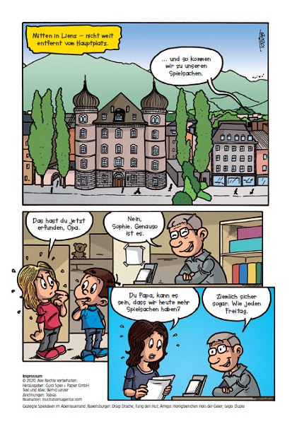 Gustele und das Abenteuerland - Auszug aus dem Comic